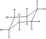 Chair conformation 2 for trans 1,2-dibromocyclohexane